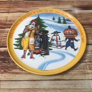Vtg Ronald McDonald's Plate 1977 Winter Seasons 10" by Lexington Hamburglar